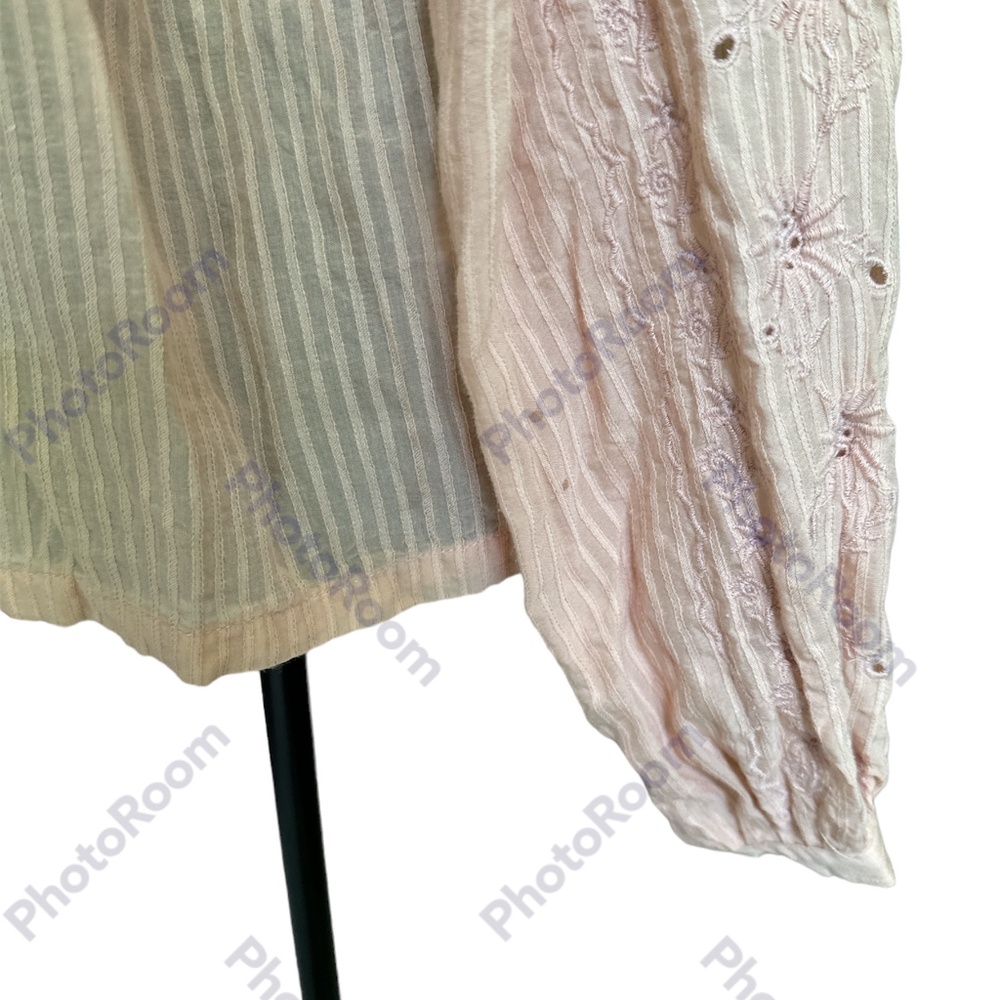 🧡$5 Bundled LOFT Peach Boho Lace Detail Long Sleeve Blouse - Picture 7 of 7